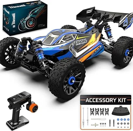 AMORIL 1:14 Fast RC Cars for Adults,Top Speed 70+KMH,Hobby Remote Control Car,4X4 Large Truck Off-Road Racing Buggy,Electric Vehicle Toy for Kids with Oil-Filled Shocks,Upgraded Metal Parts